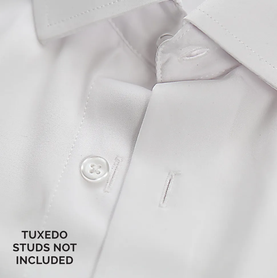 State and Liberty The Solid White Tuxedo Shirt