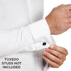 State and Liberty The Solid White Tuxedo Shirt
