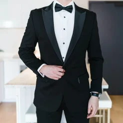 State and Liberty The Solid White Tuxedo Shirt