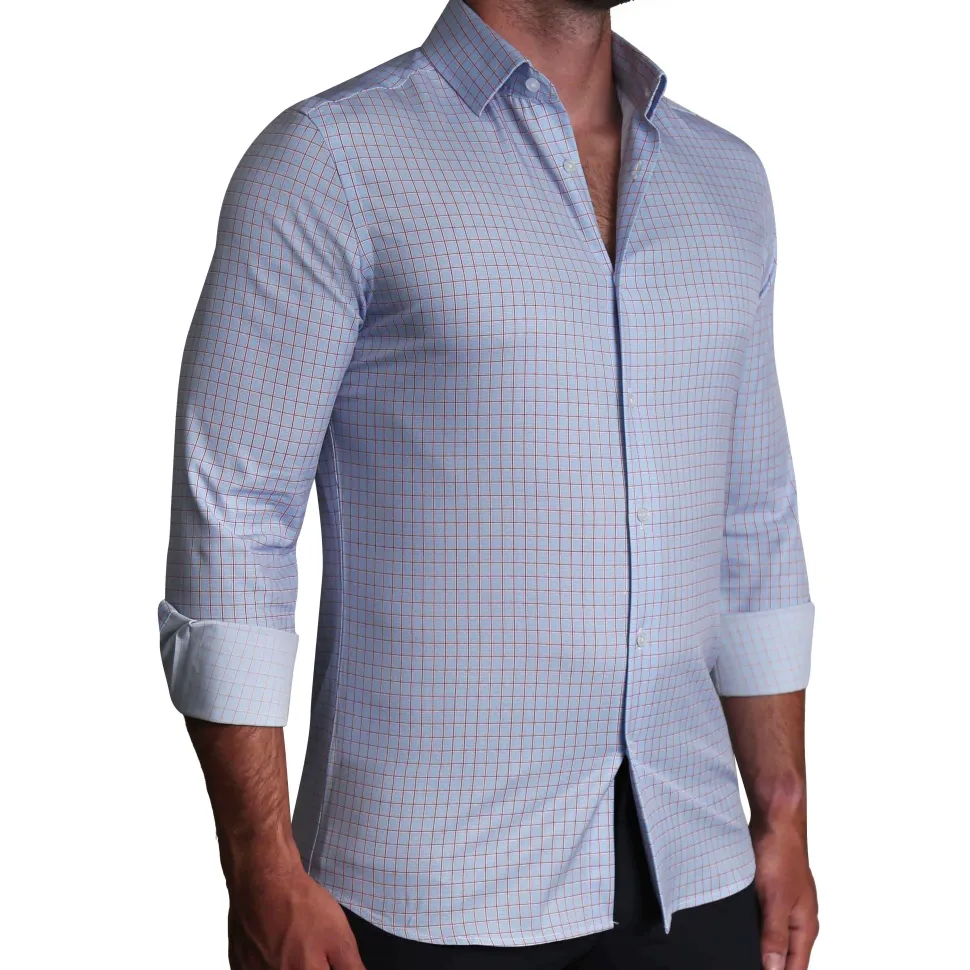 State and Liberty "The Weston" Light Blue, Pink & Black Plaid