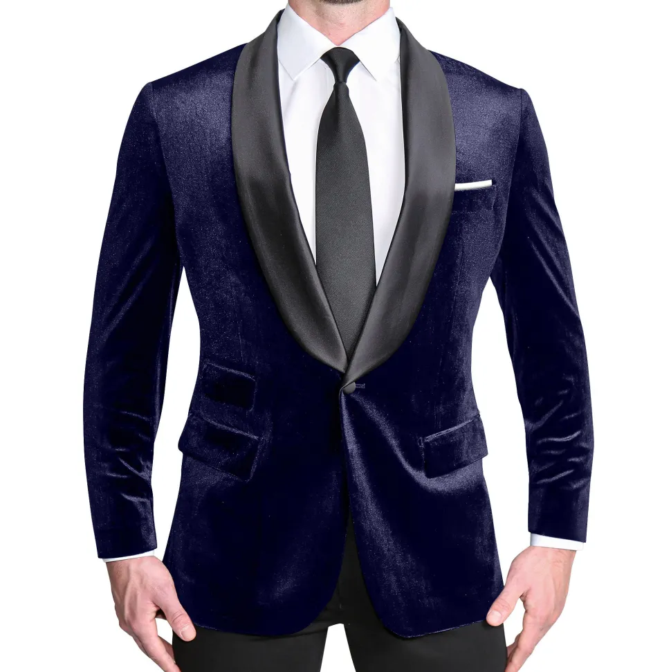 State and Liberty Tuxedo Jacket - Navy Velvet