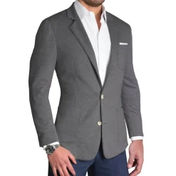 State and Liberty Unstructured Knit Blazer - Heathered Charcoal