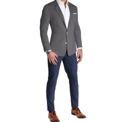 State and Liberty Unstructured Knit Blazer - Heathered Charcoal