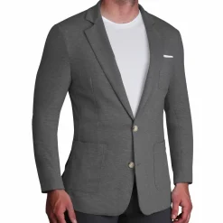 State and Liberty Unstructured Knit Blazer - Heathered Charcoal