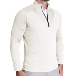 State and Liberty Waffle Knit Quarter Zip - Solid Cream