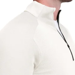 State and Liberty Waffle Knit Quarter Zip - Solid Cream