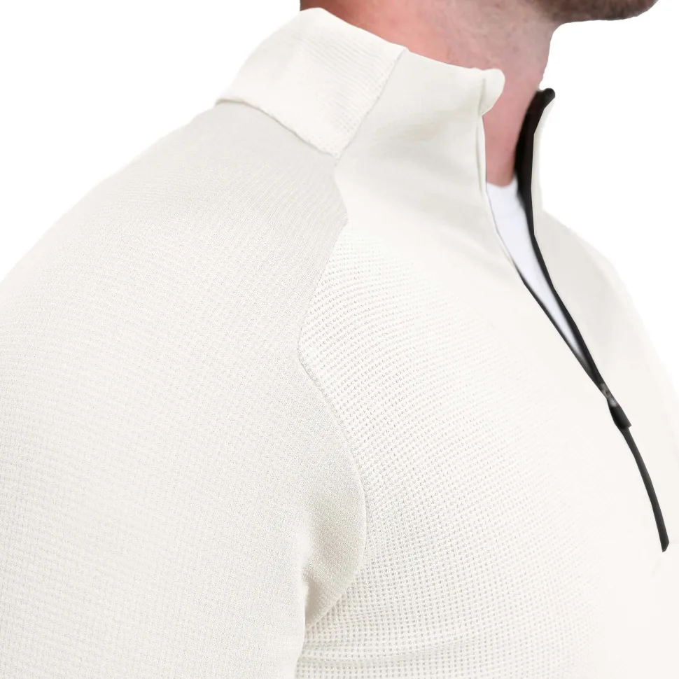State and Liberty Waffle Knit Quarter Zip - Solid Cream